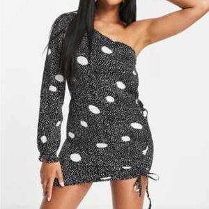 AX Paris Black and White One Shoulder Dress. New with tags